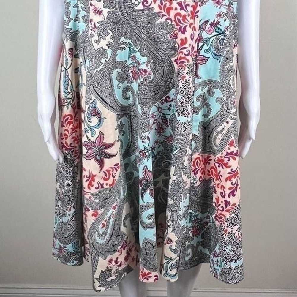 Eva Rose Floral Paisley Fit & Flair Dress (No siz… - image 3