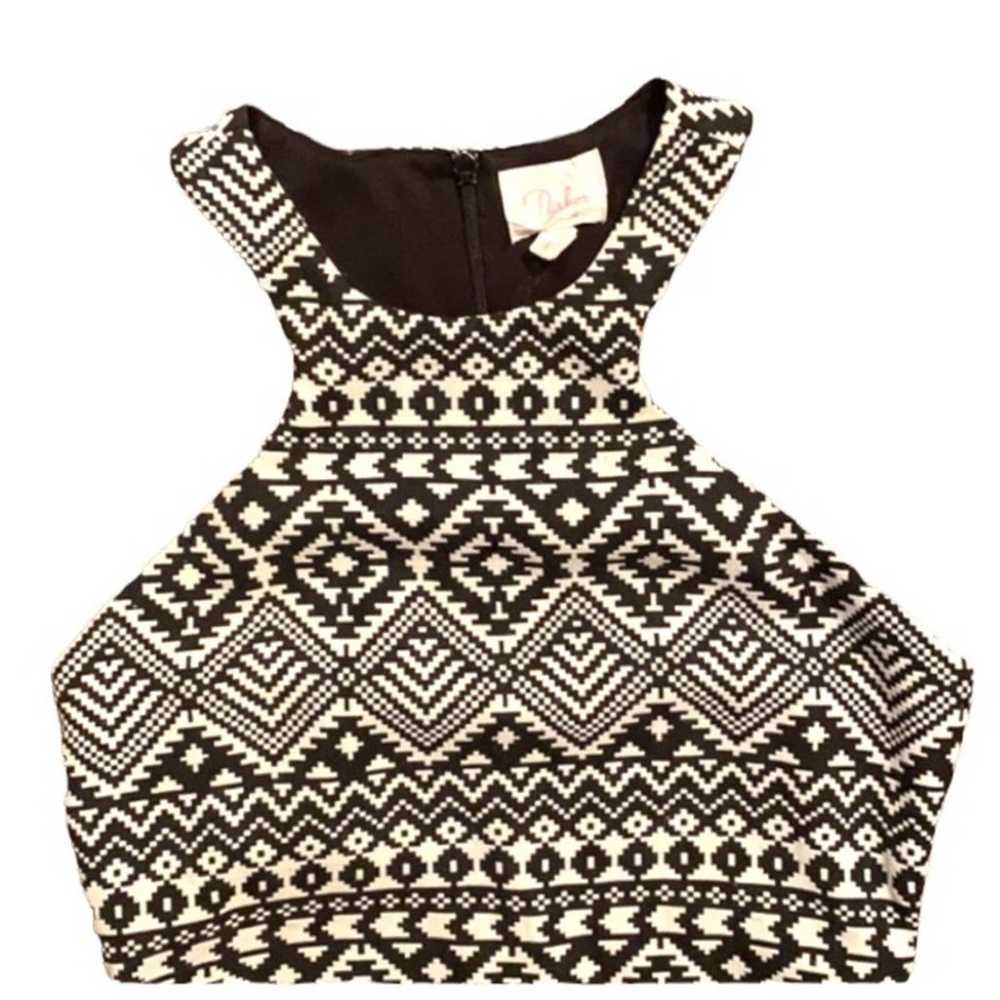 NWOT Parker Black & White Geo-Print Jacquard Dress - image 3