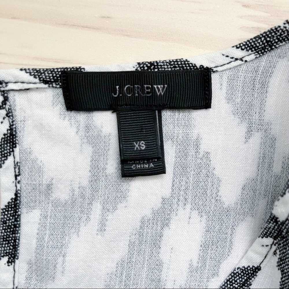 J.Crew Linen Blend Tie-Waist Romper in Black & Wh… - image 4
