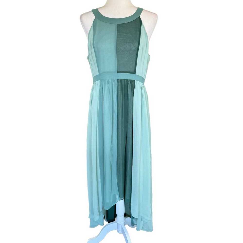 Modcloth Peachy Queen Maxi Dress Size L Green Col… - image 1