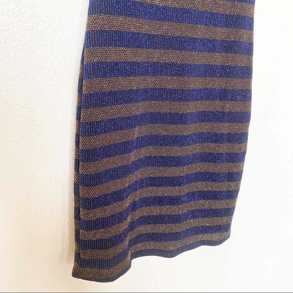 Soprano Twist Back Shimmer Stripe Dress Size XS - image 4