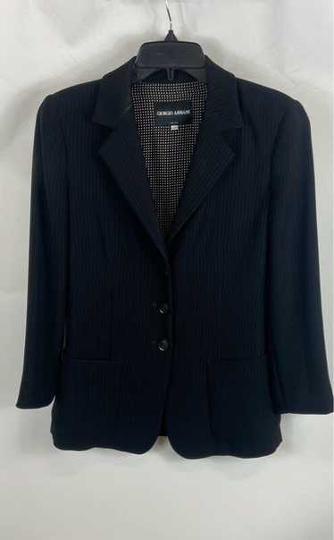 Giorgio Armani Black Pin Stripe Suit - Size 40/38