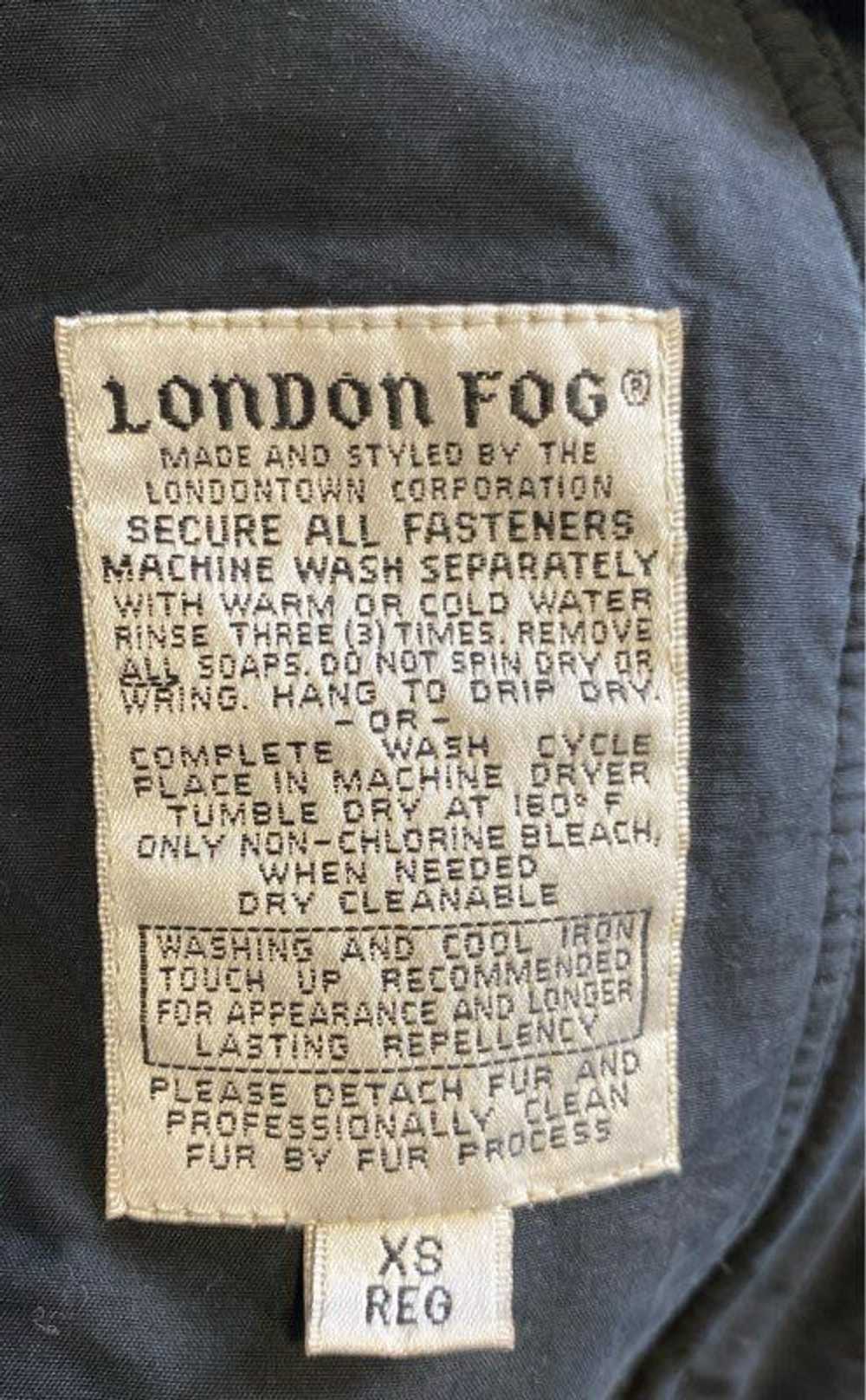 London Fog Womens Black Long Sleeve Hooded Long R… - image 5