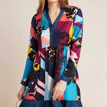 Anthropologie Maeve Gillian Abstract Dress