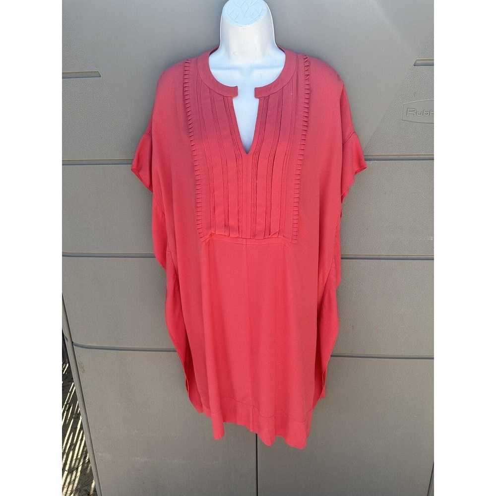 Diane von Furstenberg Size S Vintage Coral Kaftan… - image 2