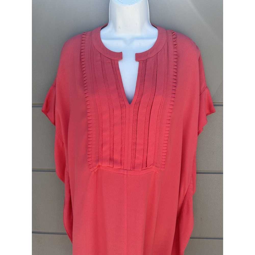 Diane von Furstenberg Size S Vintage Coral Kaftan… - image 4