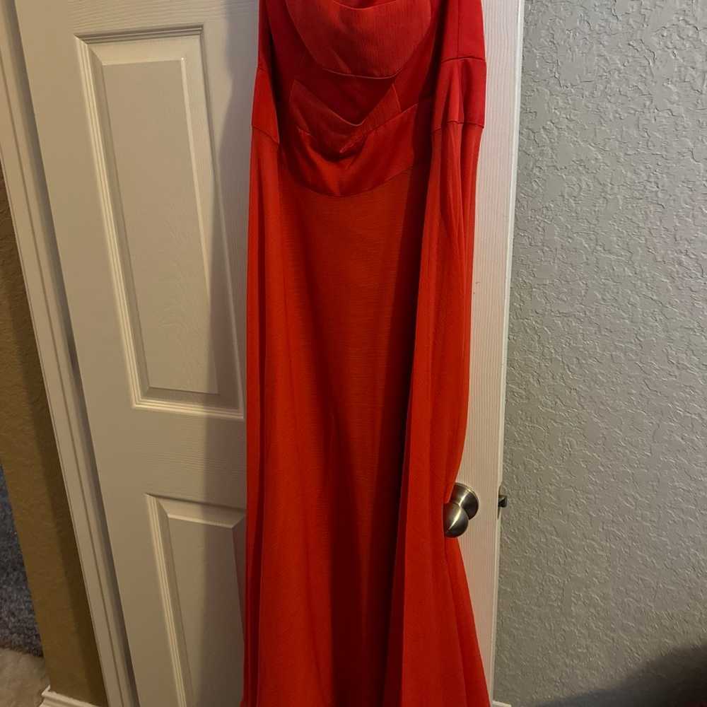 Women’s red formal dress strapless size 12 - image 1