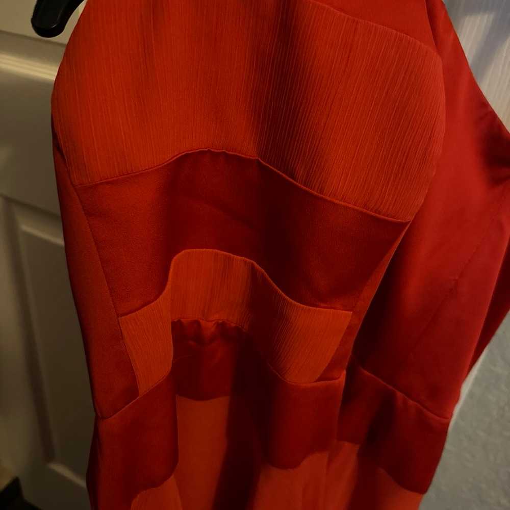 Women’s red formal dress strapless size 12 - image 4