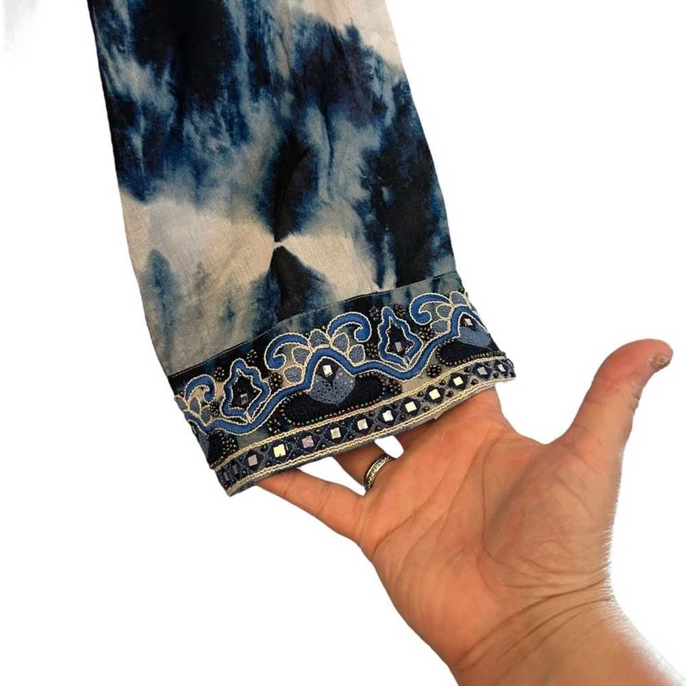 Soft Surroundings Maxi Kaftan Dress Cotton Tie Dy… - image 5