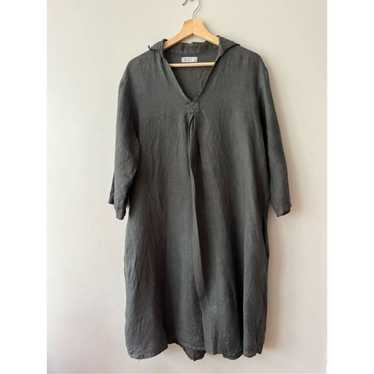 Italian Linen Dark Gray Linen Dress
