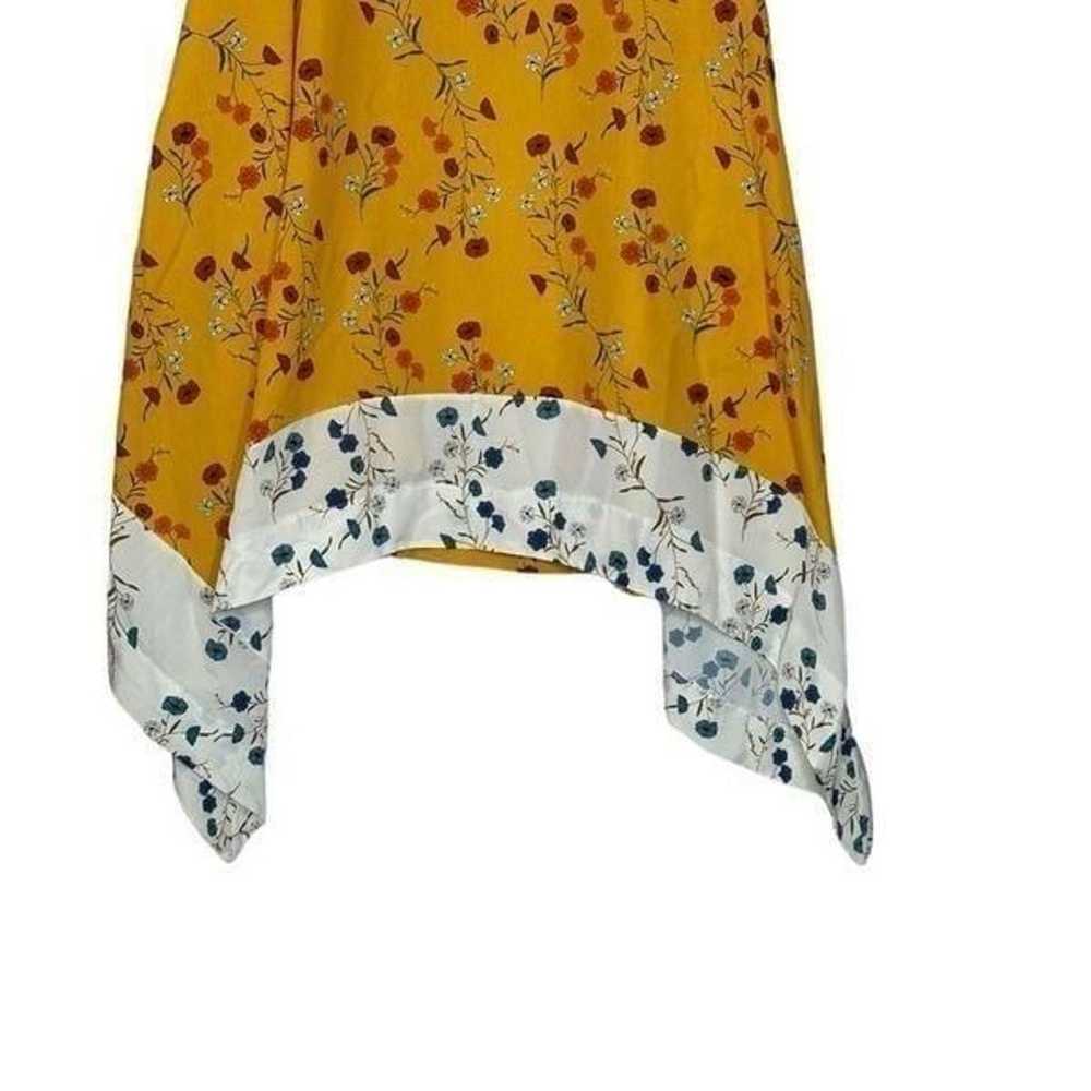 Zara Yellow Floral Handkerchief Dress | Size L - image 6