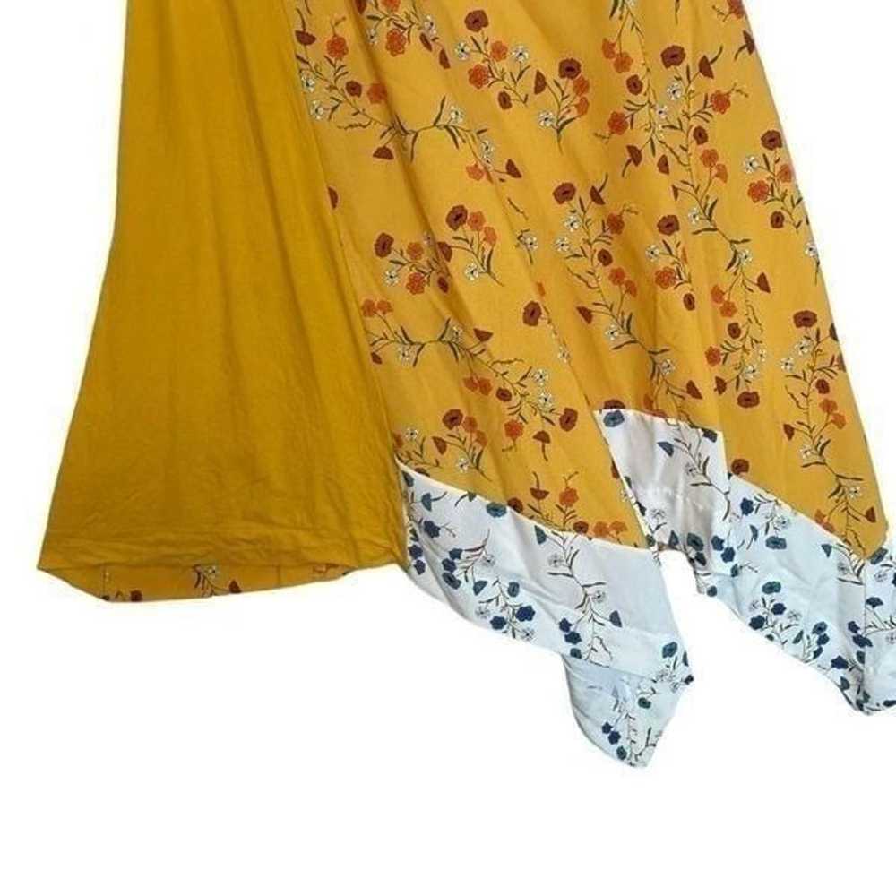 Zara Yellow Floral Handkerchief Dress | Size L - image 9