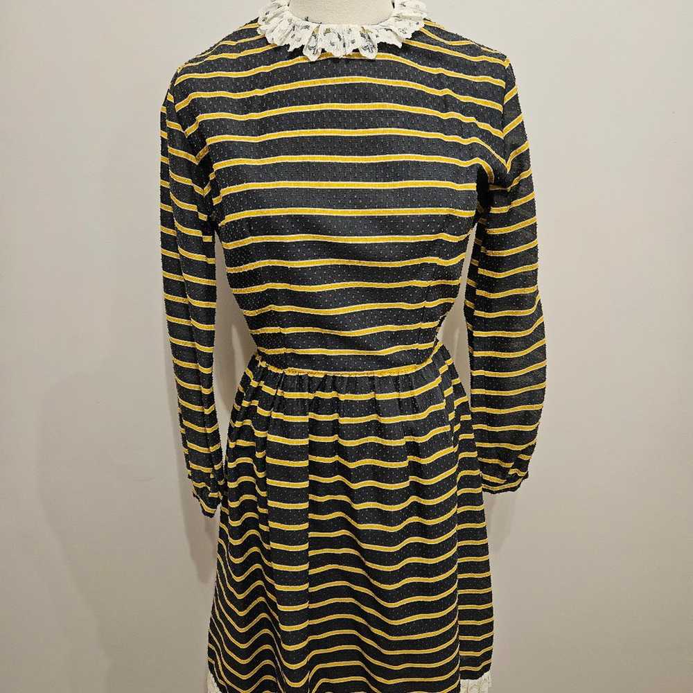 Vintage 60s Mod Striped Dress - image 1