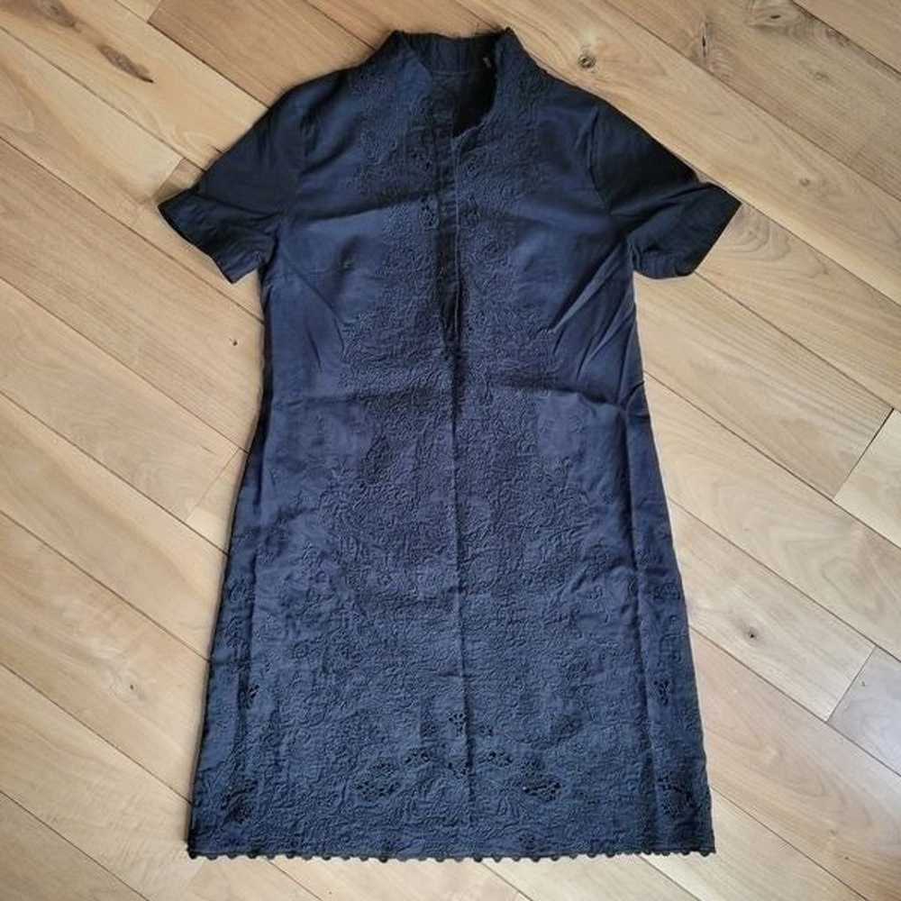 TAHARI Eyelet Embroidered Silk Cotton Mini Dress … - image 11