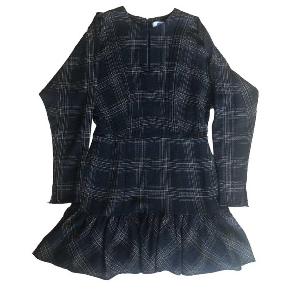Reiss Daisy Check Flippy Wool Blend Mini Dress Si… - image 4