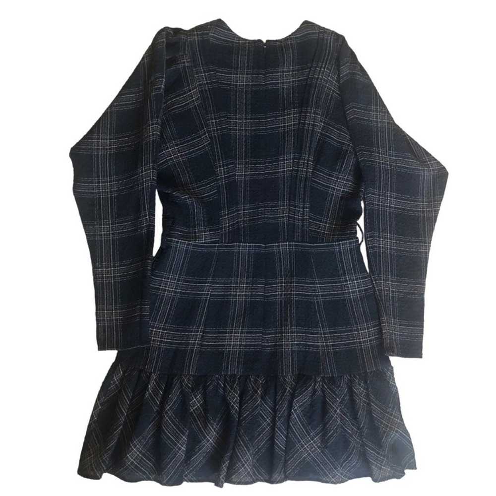 Reiss Daisy Check Flippy Wool Blend Mini Dress Si… - image 6