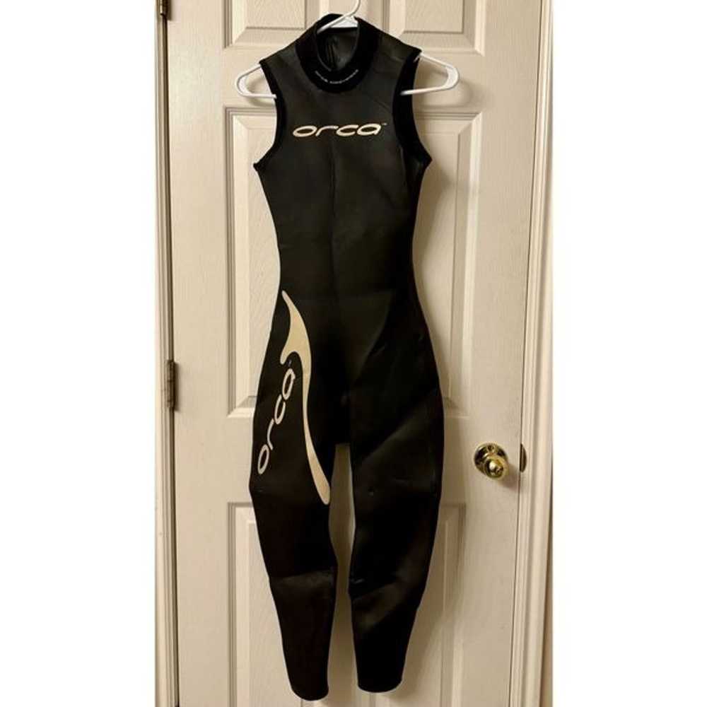 Orca  Sleeveless Triathlon Speedsuit Black Sponge… - image 1