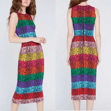 Alice + Olivia Delora Rainbow Snake Dress