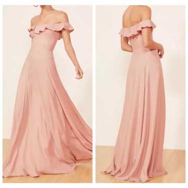 Reformation Verbena Off the Shoulder Ruffle Gown … - image 1
