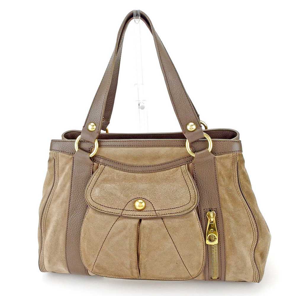 Celine Tote Bag Back Shoulder Macadam Button Brow… - image 1