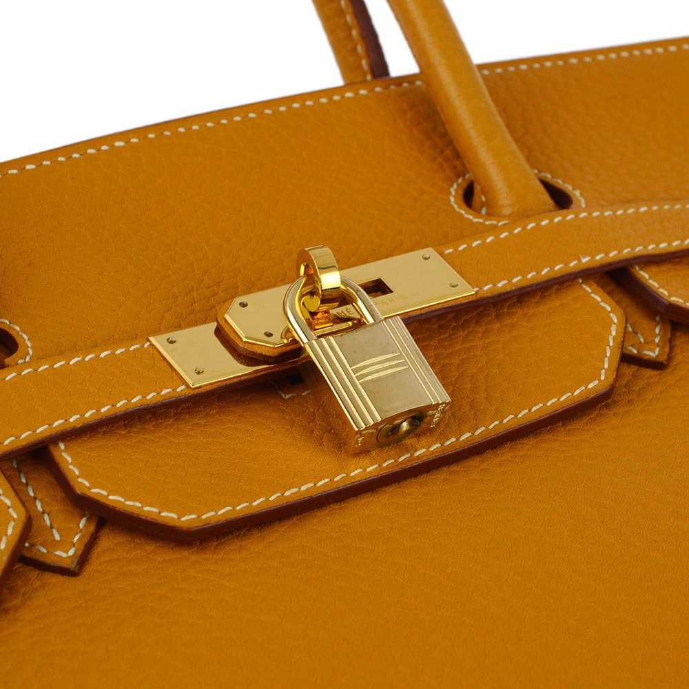 Hermes HERMES Yellow Fjord Birkin 40 Handbag 1618… - image 5