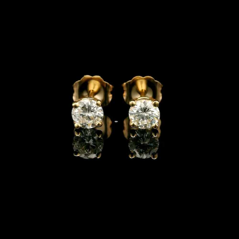 14k Yellow Gold 0.54ctw Diamond VS G Fiery Classi… - image 2