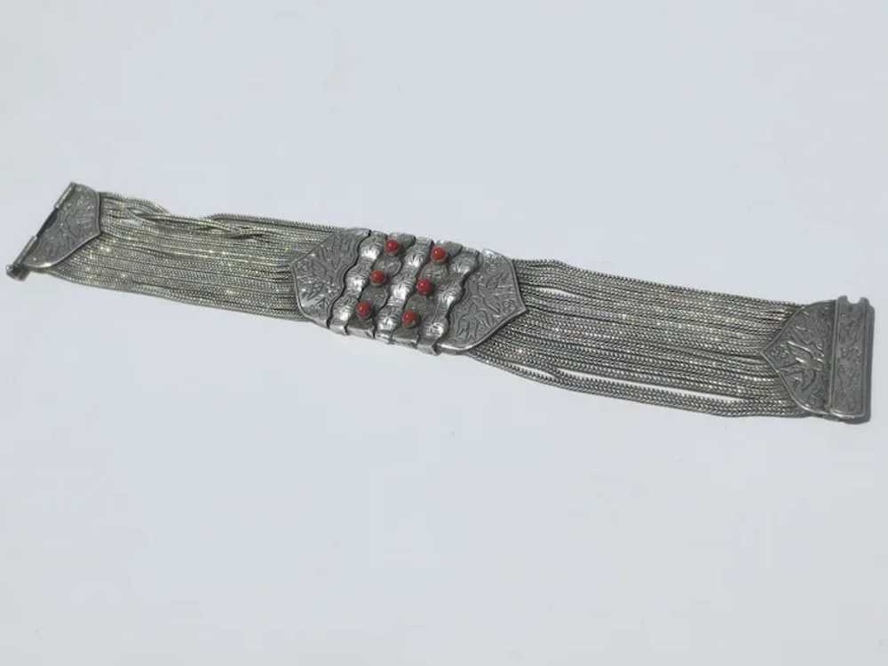 Turkish Bilezik Ottoman Style Bracelet 950 Silver - image 3