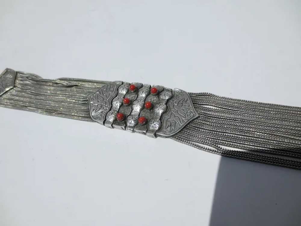 Turkish Bilezik Ottoman Style Bracelet 950 Silver - image 4