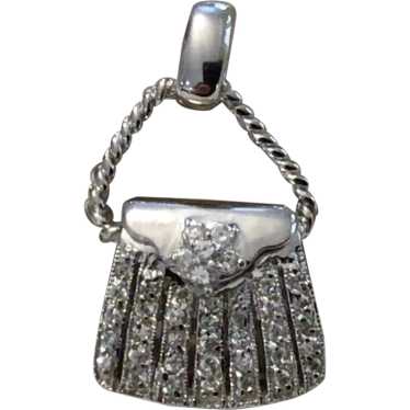 Sterling Silver Mechanical Purse Pendant Or Charm - image 1