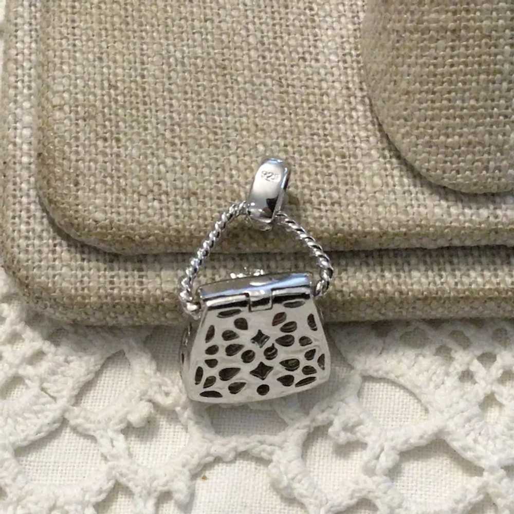 Sterling Silver Mechanical Purse Pendant Or Charm - image 3