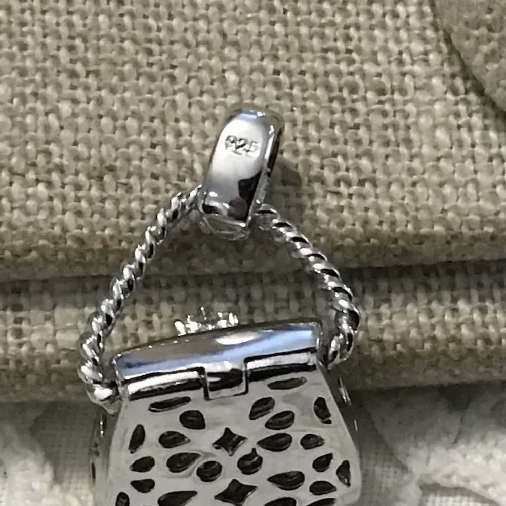 Sterling Silver Mechanical Purse Pendant Or Charm - image 4