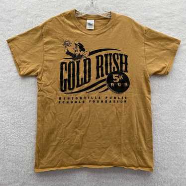 Gildan Gold Rush Shirt Mens Medium Yellow Short Sl