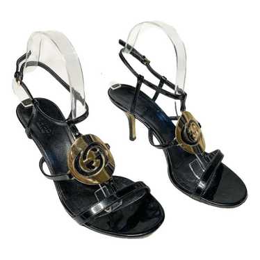 Gucci Double G patent leather sandal