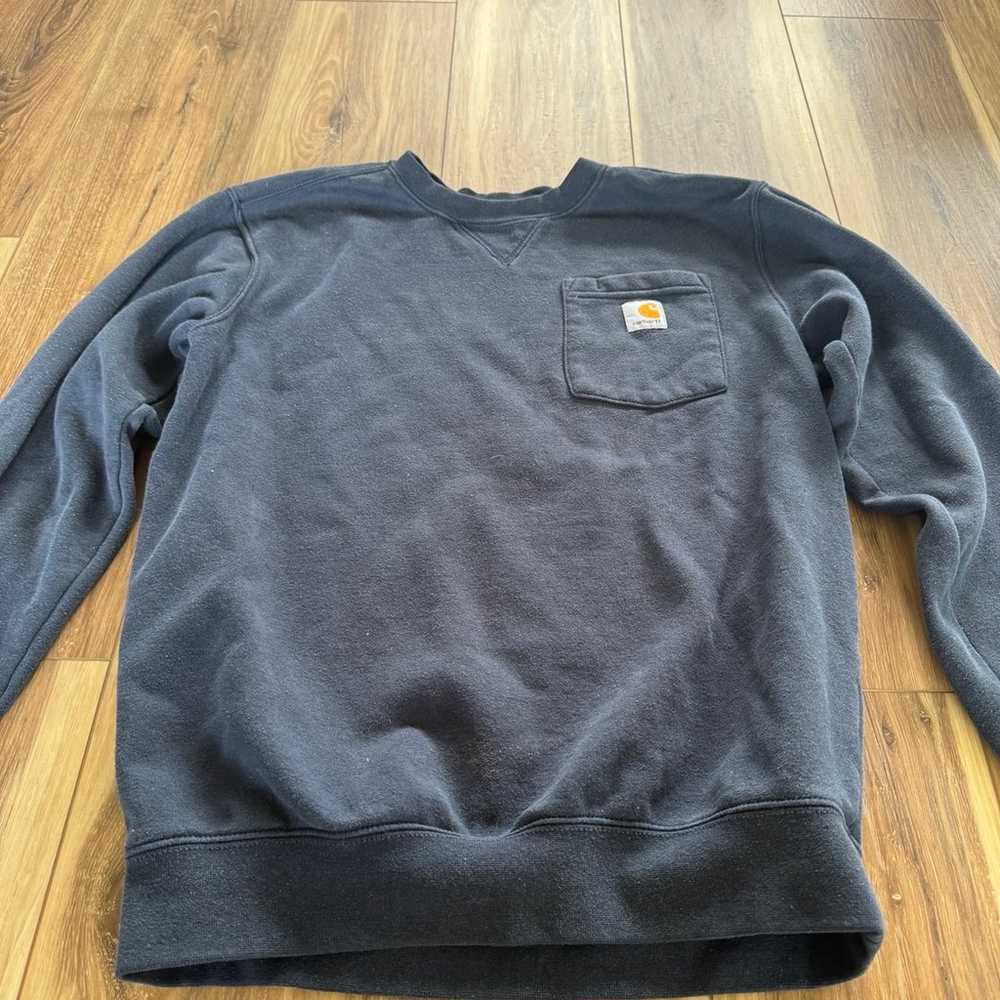 Carhartt crewneck sweatshirt original fit size sm… - image 2