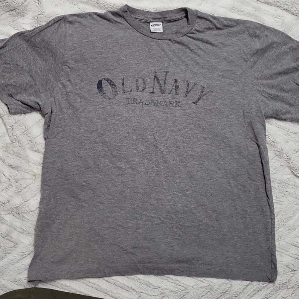 2 Mens XXL Old Navy shirts lot 2X gray tshirt oli… - image 2