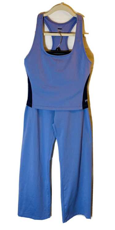 Fila Women Active Set Top/pants Size M Stretch Blu