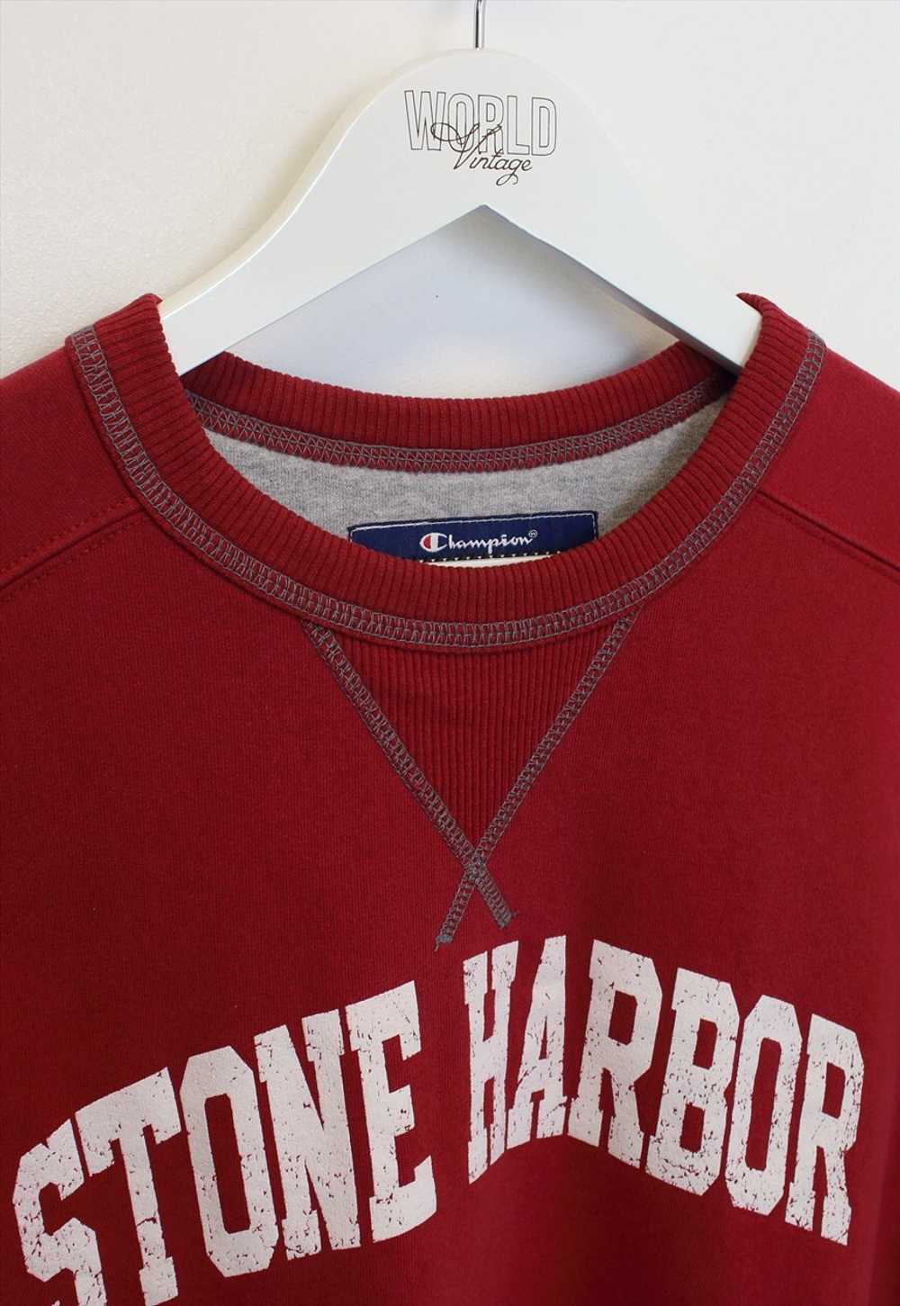 Vintage Champion Stone Harbor sweatshirt in red. … - image 2