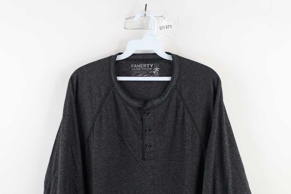 Vintage Faherty Blank Cloud Cotton Long Sleeve He… - image 2