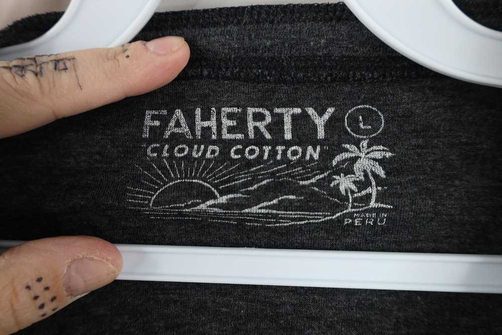 Vintage Faherty Blank Cloud Cotton Long Sleeve He… - image 7