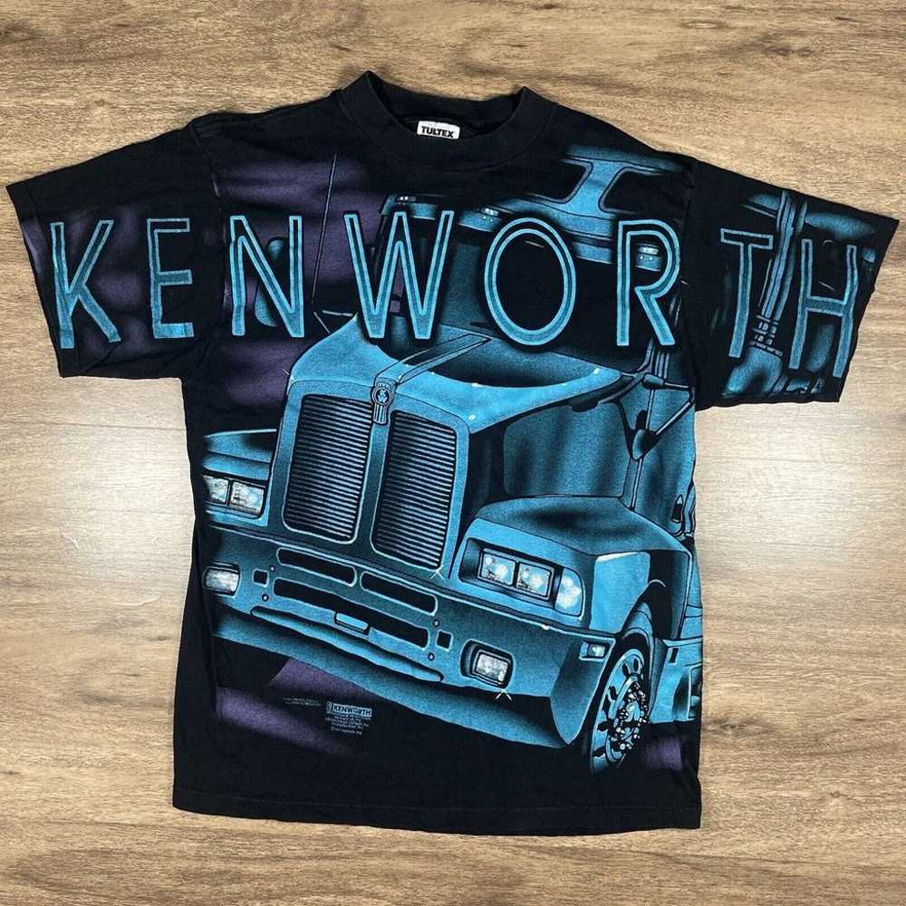 Vintage 1997 Kenworth Truck T Shirt Mens L Black … - image 1