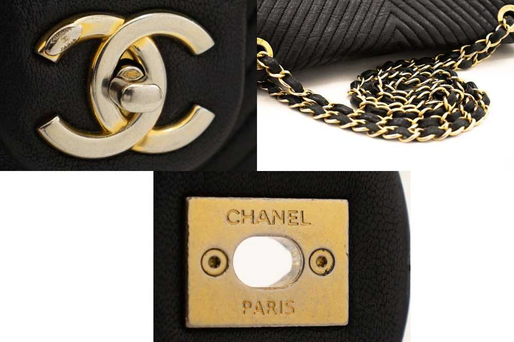 Chanel Chanel Chevron V-Stitch Leather Chain Shou… - image 7