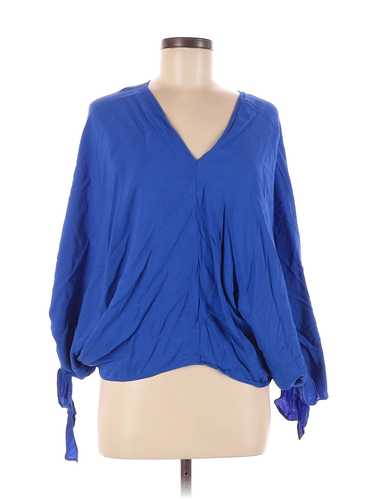 Zara Women Blue Short Sleeve Blouse M