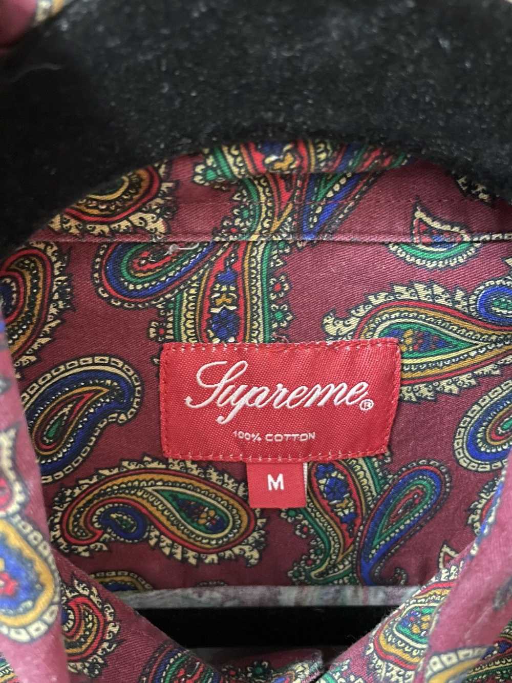 Supreme Supreme Paisley Button-Up FW13 burgundy - image 3