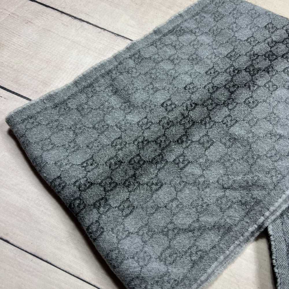 Designer × Gucci × Luxury Gucci Monogram Wool Sca… - image 3