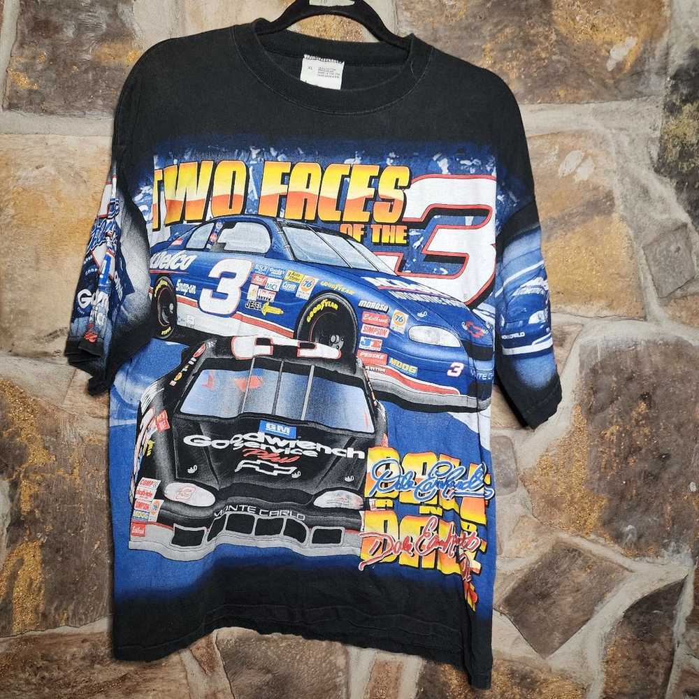 Chase black Dale Earnhardt "two faces of 3" t-shi… - image 1