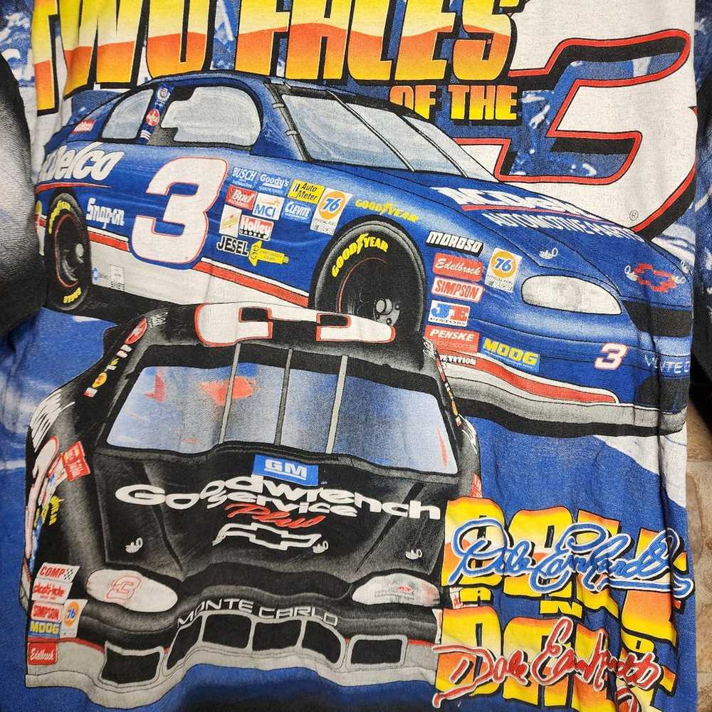 Chase black Dale Earnhardt "two faces of 3" t-shi… - image 2