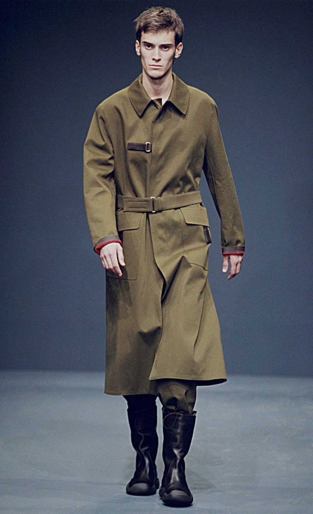 Prada Prada Belted Camel Strapped Coat FW 1999 - image 2