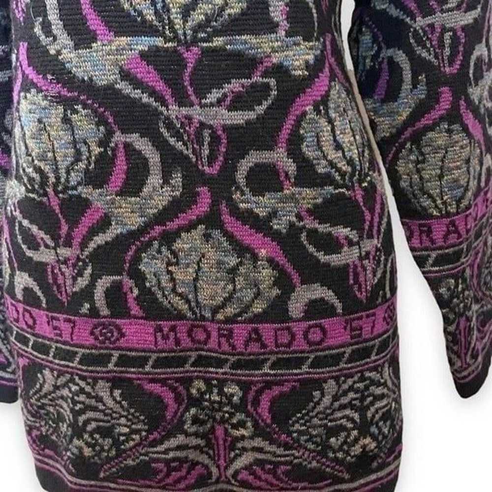 Morado Collection Womens Black Purple Sweater Cre… - image 5