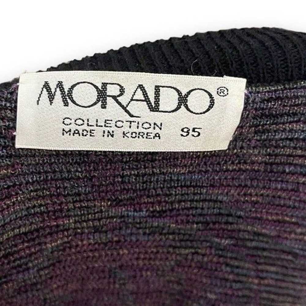 Morado Collection Womens Black Purple Sweater Cre… - image 6