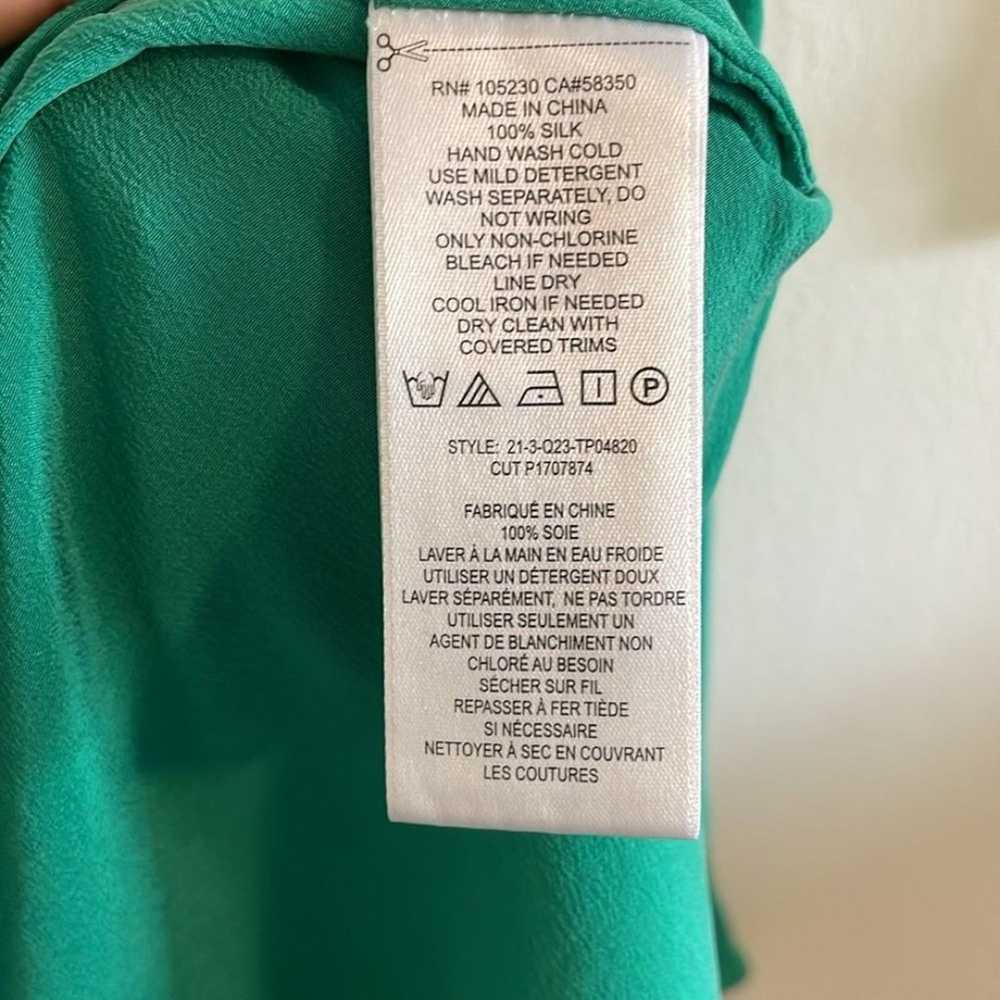 Equipment Femme Marche Long Sleeve 100% Silk Blou… - image 7